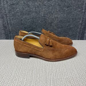 Beckett Simonon Bernard Tassel Loafers Brown Suede Dress Shoes Mens 11.5 US